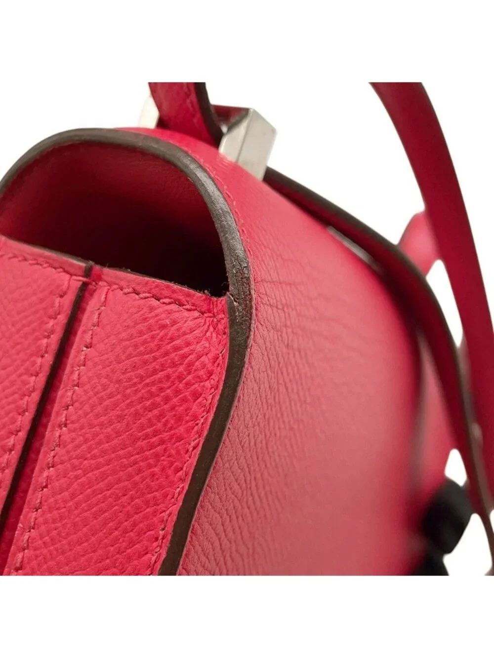 Hermes Shoulder Bag Mosaic Van Quatre Rose Silver Epsom